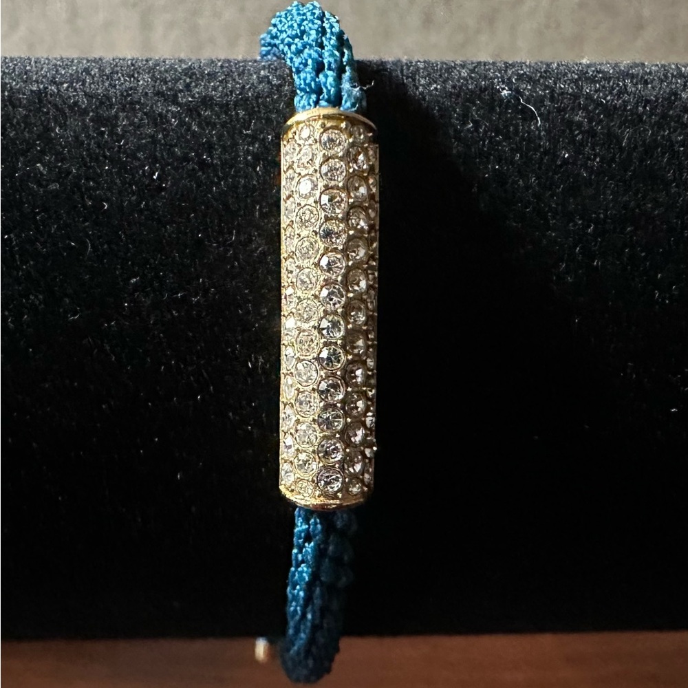 Michael Kors Gold and Blue Slider Bracelet